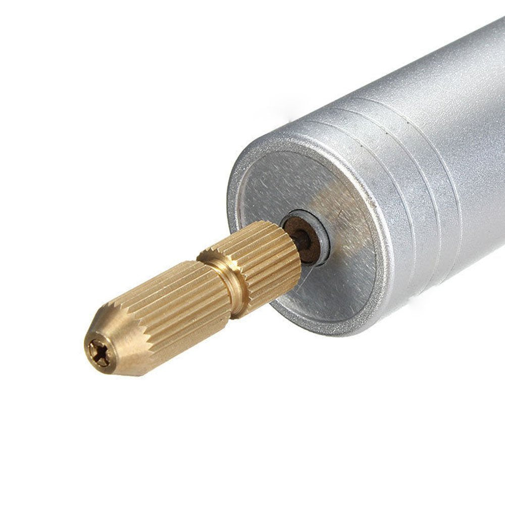 Yakamoz 0.7-1.2mm Mini Micro Electric Aluminum Hand Portable Handheld Drill with 15pcs Drill Bits, 2A Power Supply Included YAKAMOZ