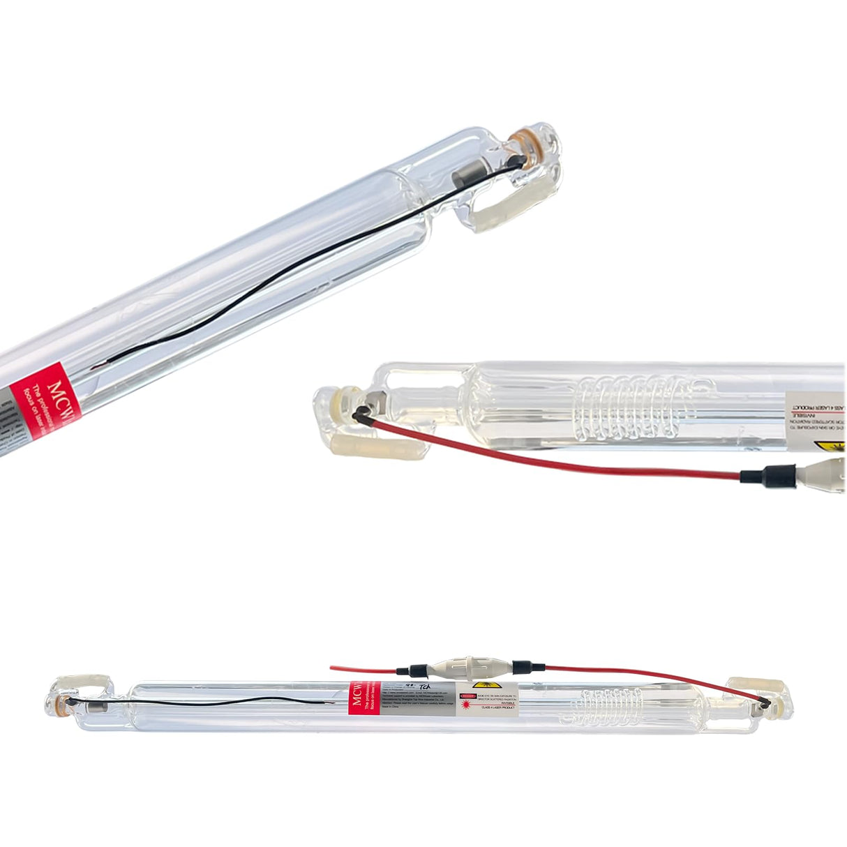 MCWlaser 50W CO2 Laser Tube Length 850mm Dia. 55mm with Metal Head for CO2 Laser Engraver Cutting Machine MCWlaser