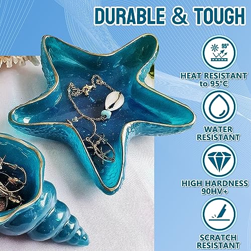 JDiction Epoxy Resin High Gloss 34OZ - 3X Yellowing Resistant Upgrade Formula, Self Leveling Resin and Hardener, Crystal Clear & Bubble Free Coating JDiction