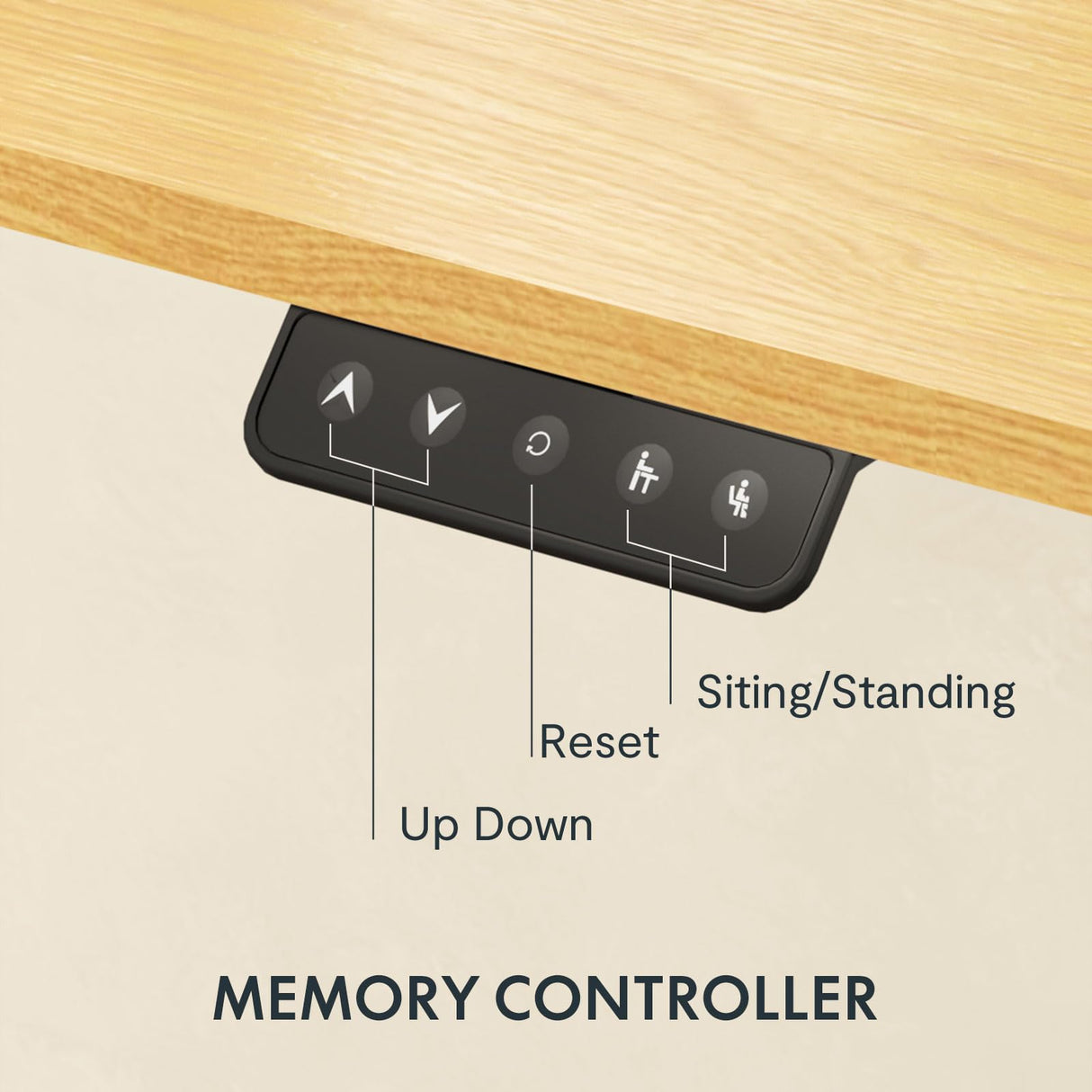 FLEXISPOT Standing Desk 63 x 30 Inch Adjustable Height Desk with Splice Board Home Office Computer Workstation Electric Sit Stand up Desk, Maple Top FLEXISPOT