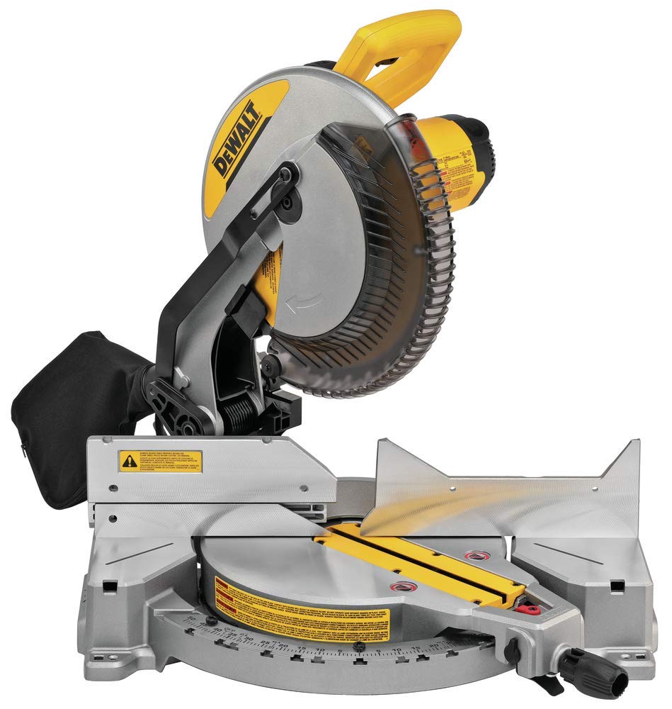 DEWALT 12-Inch Miter Saw, 15-Amp, Single Bevel, Compound (DWS715),Black DEWALT
