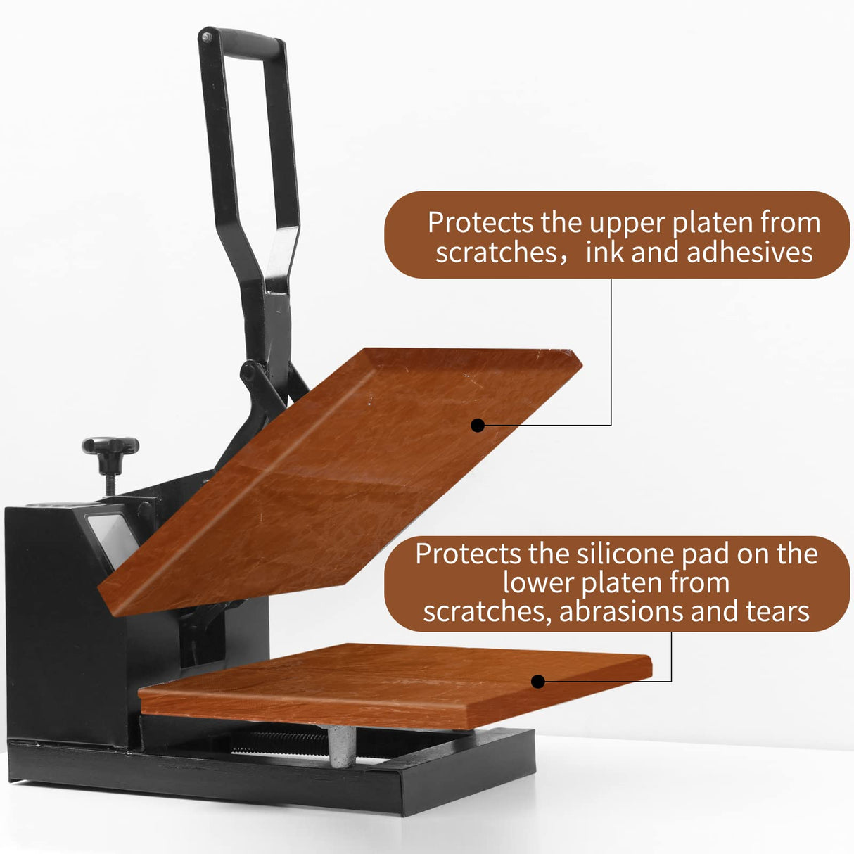 Zhengmy 2 Pieces Wrap Cover for Heat Press Platen, 16 x 20 Inch Heat Resistant Reusable Sheets Pad Mat Pillow for Sublimation Heat Press Machine Zhengmy