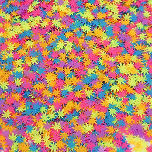 3 Pack - Green, Rainbow & Silver Holographic Leaf Glitter - Solvent Resistant & Cosmetic Grade - Face Body Nails Resin Arts & Crafts, Tumblers, Bath Electric Bliss Beauty