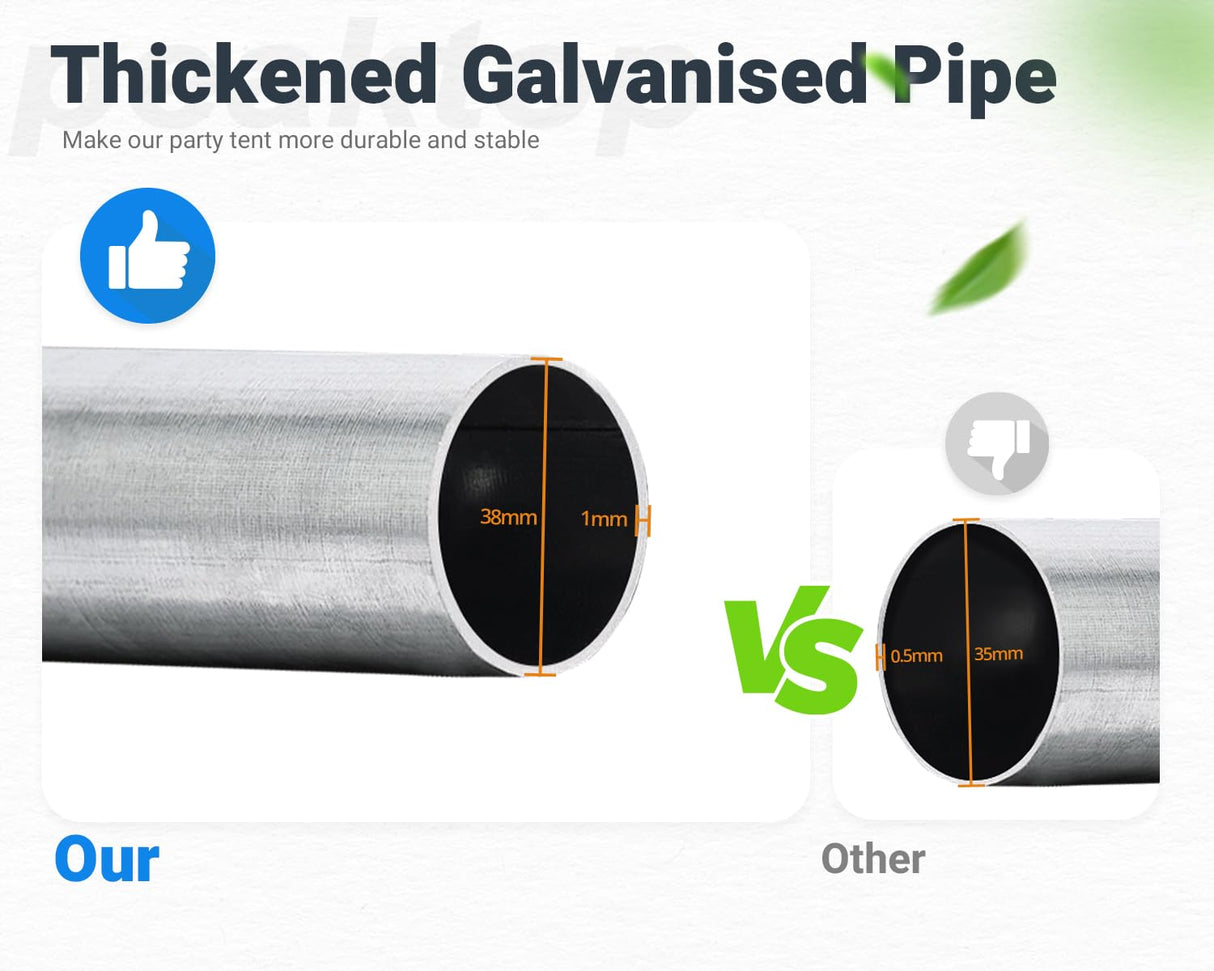 PEAKTOP OUTDOOR 20'X40' Party Tent Heavy Duty Wedding Tent Outdoor Gazebo Event Shelter Canopy with Carry Bags PEAKTOP OUTDOOR