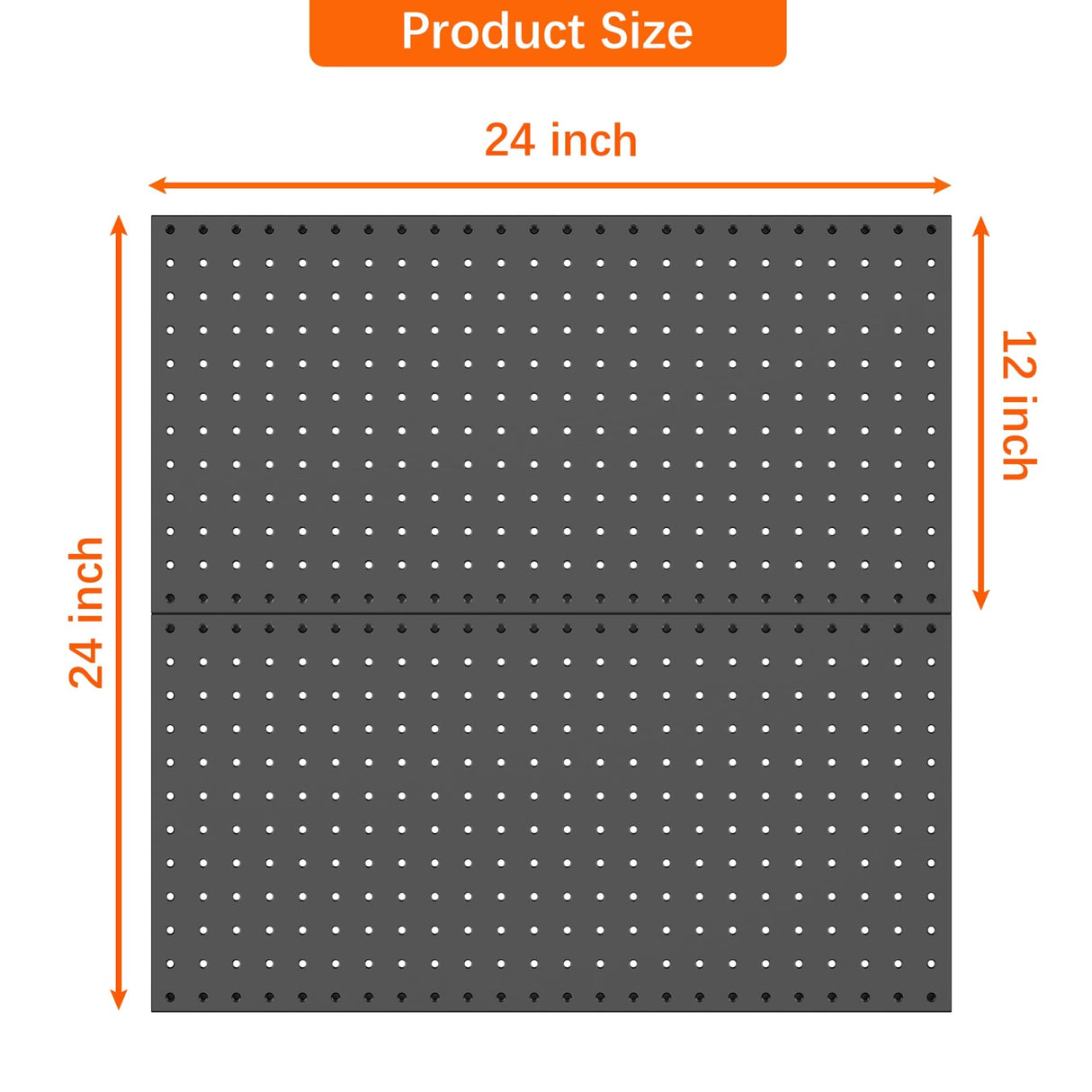 WALMANN Metal Pegboard Panels for Wall Garage Tools Pegboard Storage System for Garage, Workbench, Shed Modular Peg Board Organizer Board(Pack of 2, WALMANN