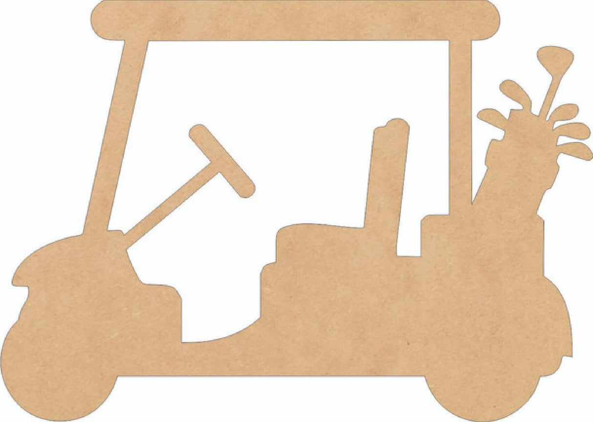 Unfinished Wood Golf Cart 6 Inch Shape, Blank Wooden Sports Golf Craft Cutout, Paintable MDF DIY NEXTCraft