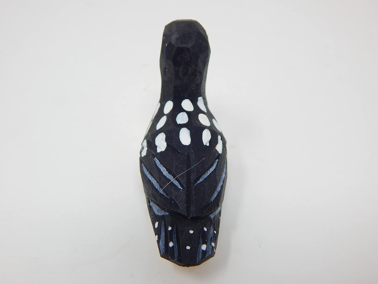 Selsela Common Loon Wooden Figurine Small Animal Garden Statue Carving Decoration Small Animals Selsela