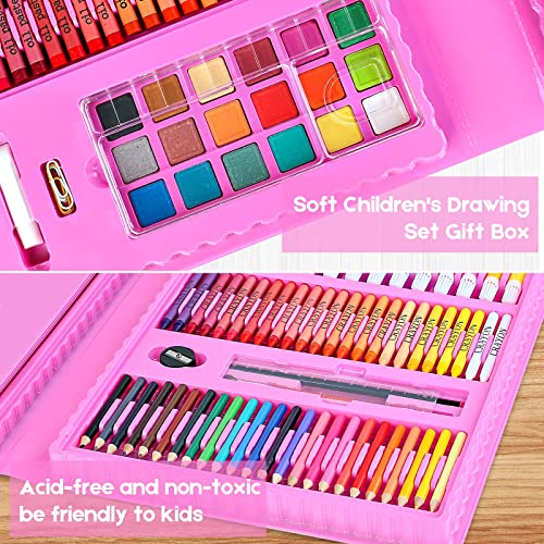 iBayam Art Kit, 251-Pack Art Supplies Drawing Kits, Arts and Crafts Gifts Box for Kids Teen Girls Boys, Art Set Case with Trifold Easel, Scratch iBayam