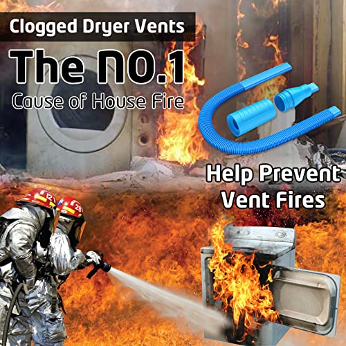 Dryer Vent Cleaner Kit Vacuum Attachment - Multiple Combinations V1 Lint Remover Power Washer and Vacuum Hose Quickly Removes Lint PetOde
