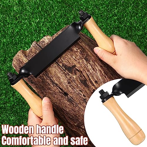 WILLBOND 2 Pcs Draw Shave Knife Set Draw Shave Knife Include Curved Draw Knife Straight Draw Knife Wood Working Tools Draw Shave Tool Woodworking WILLBOND