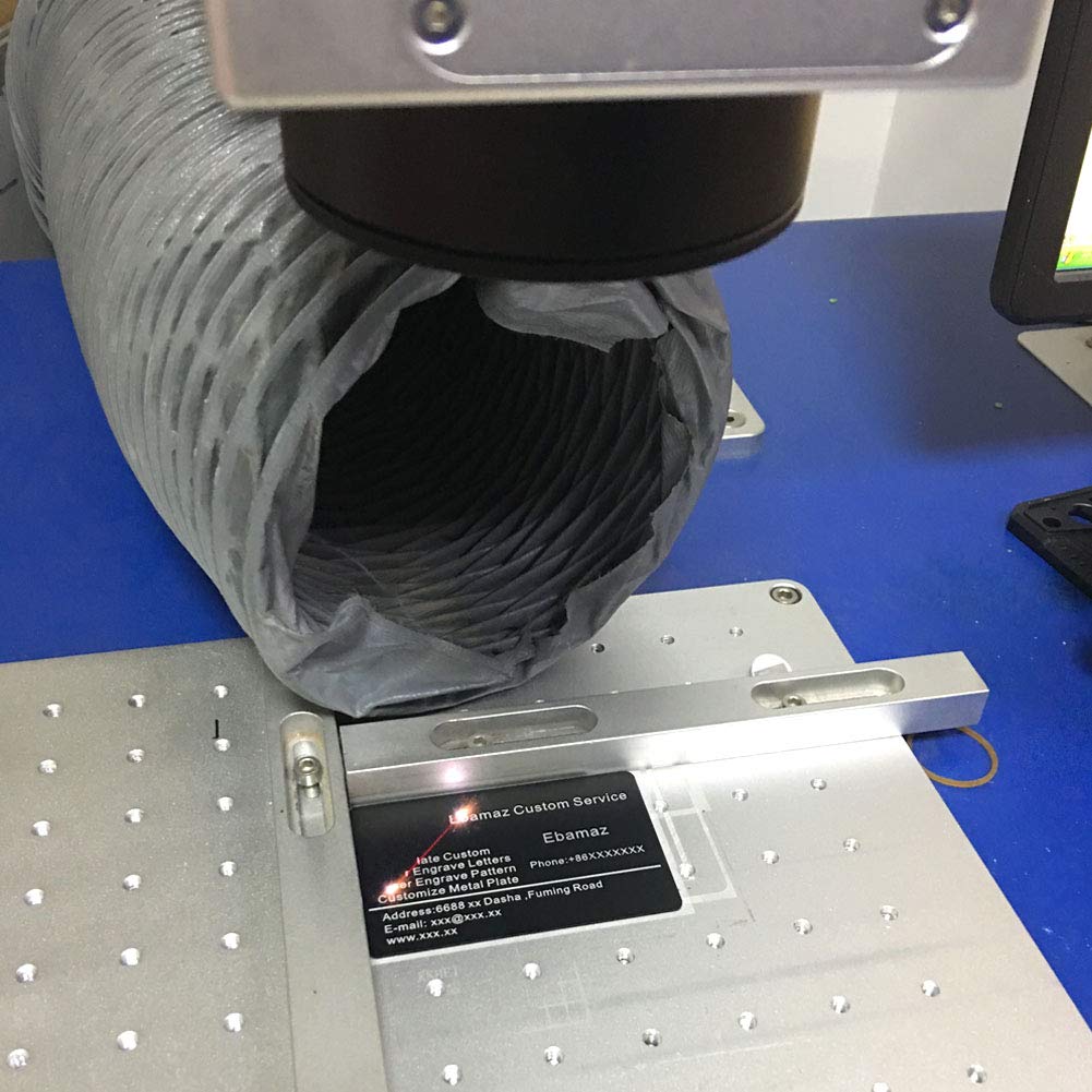 ebamaz Metal Business Cards Anodized Aluminum Plaque Plate 86X54X0.8mm (Silver,Blank,10PCS) ebamaz