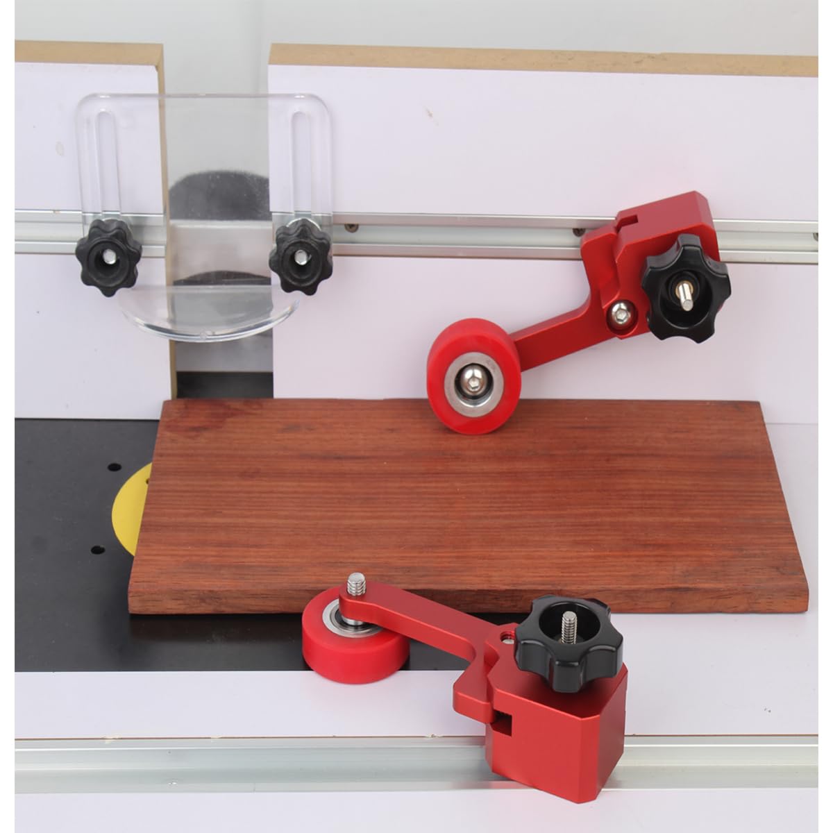 JCFANTS Adjustable Bearing Roller Feather Board Upgraded Featherboard One Way Bearing Roller Feeder Safety Pushing Tools for Table Saw Router Table JCFANTS