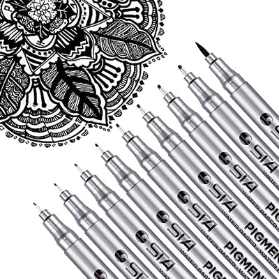 Dyvicl Black Micro-Pen Fineliner Ink Pens, Pigment Liner Multiliner Pens Micro Fine Point Drawing Pens for Sketching, Anime, Manga, Artist
