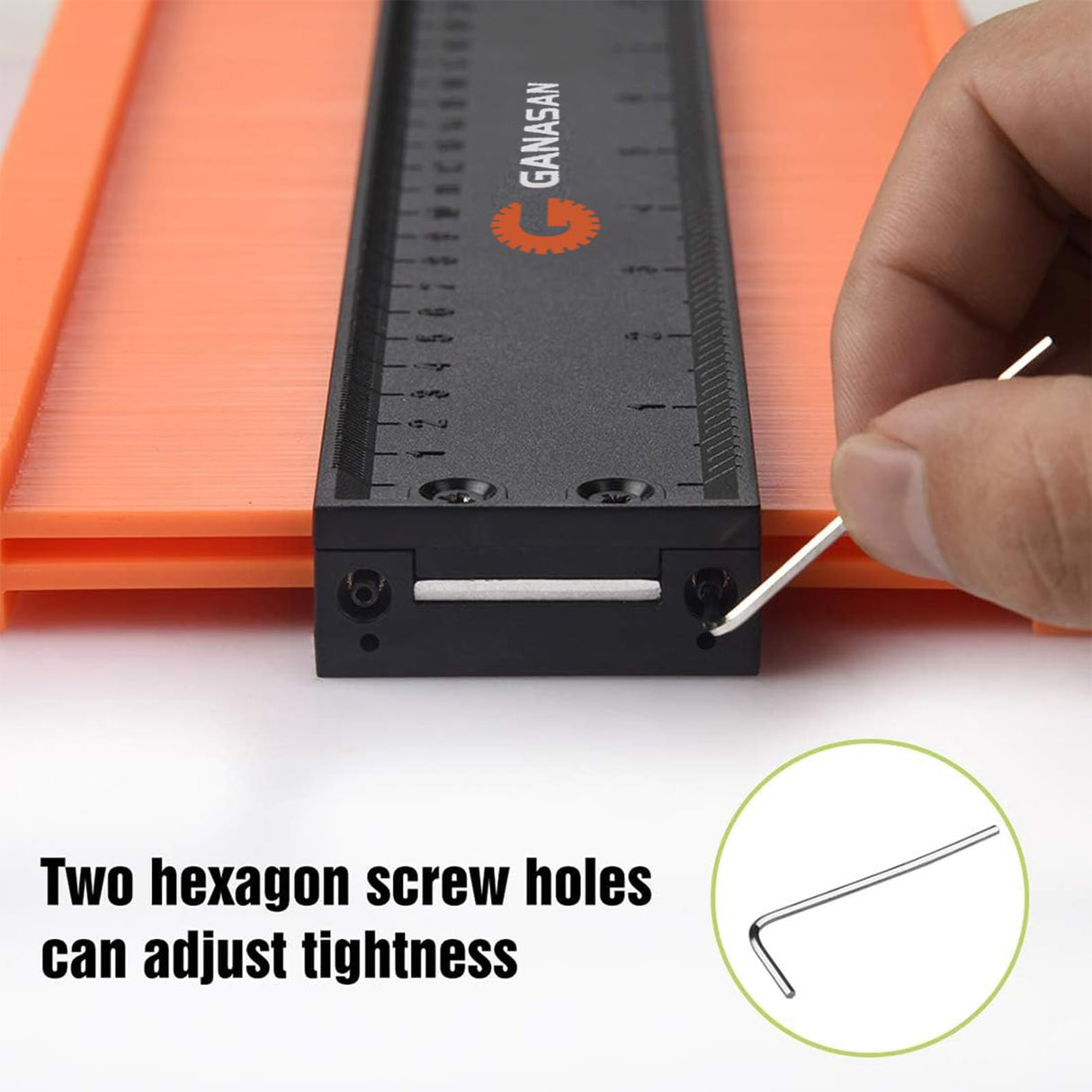 Contour Gauge with Lock|10+5 Inch Construction Rulers Measure Tool for Corners and Contoured, Handyman DIY Woodworking Tools, Construction Carpenter GANASAN