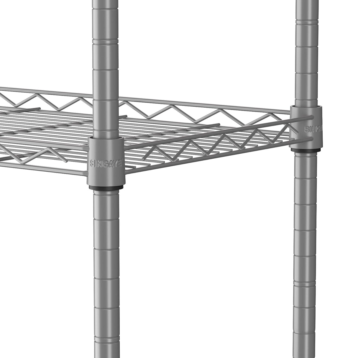 SINGAYE 6-Shelf Wire Shelving Unit, Adjustable Metal Shelves, Standing Shelf, 21.25" W X 11.41D X 69 "H (Silver) SINGAYE