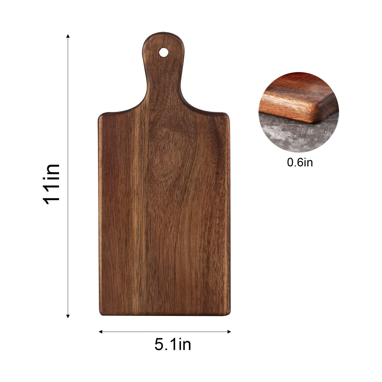 6 Pcs Personalized Acacia Cutting Boards with Handle, Wood Chopping Serving Board Set Bulk, DIY Engraving Gifts for Women Couples Wedding Anniversary SUNNOW