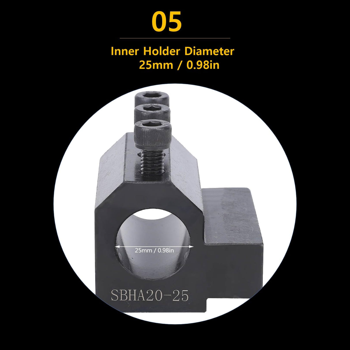 SBHA20-25 Boring Tool Sleeve Milling Lathe Tool, Boring Bar Holder CNC Lathe Inner Diameter Auxiliary Tool Holder CNC Lathe Tool for CNC Engraving SALUTUYA