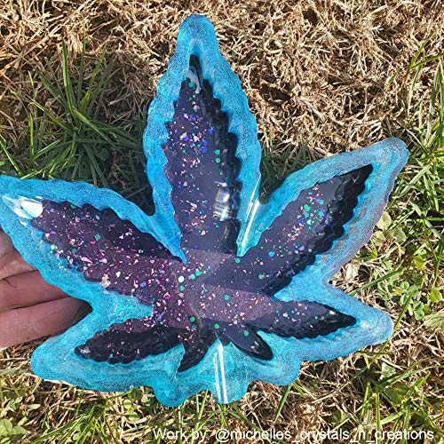 ResinWorld Leaf Ashtray Mold for Epoxy Resin, Maple Leaf Ashtray Resin Silicone Mold, Leaf Tray Molds for Resin Casting ResinWorld