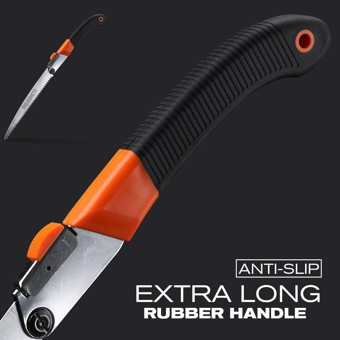 REXBETI Folding Saw, Compact Design 8 Inch Blade Hand Saw for Wood Camping, Dry Wood Pruning Saw with Hard Teeth, Quality SK-5 Steel REXBETI