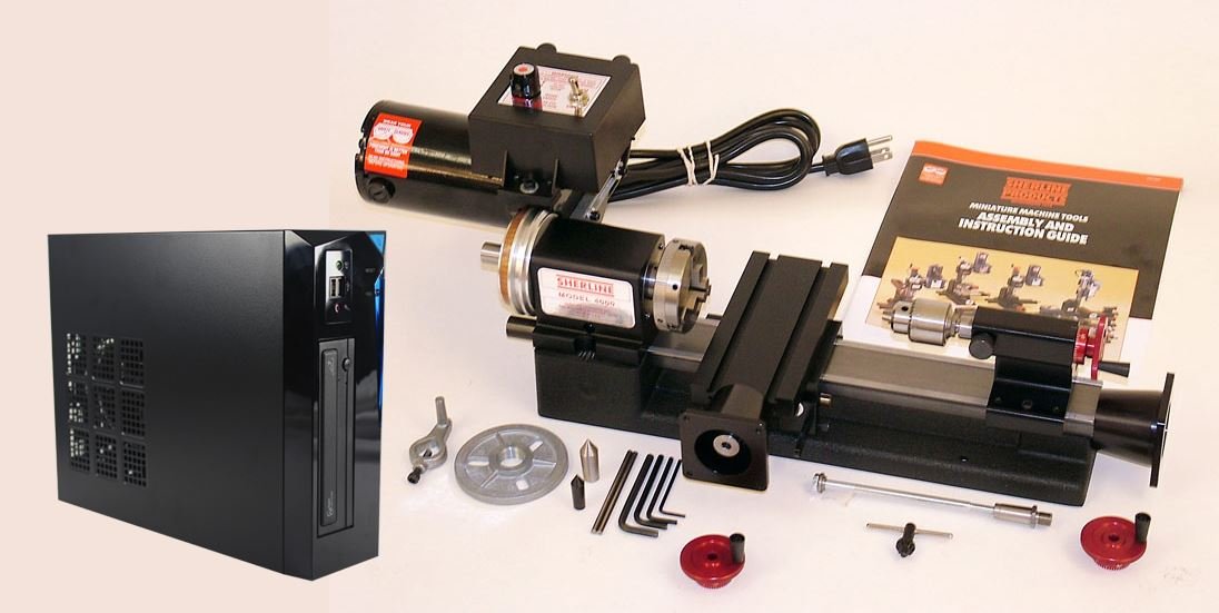 Sherline 8400A - Complete 3.5 Inch x 8 Inch CNC Lathe and "A" Accessory Package Sherline