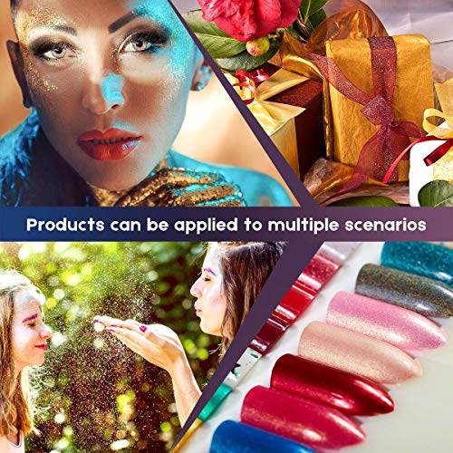 Epoxy Resin Dye-Mica Powder-18 Natural Powder Pigments-Soap Dye-Hand Soap Making Supplies-Eyeshadow and Lips Makeup Dye -Slime Pigment-Bath Bomb Glzyglyfx