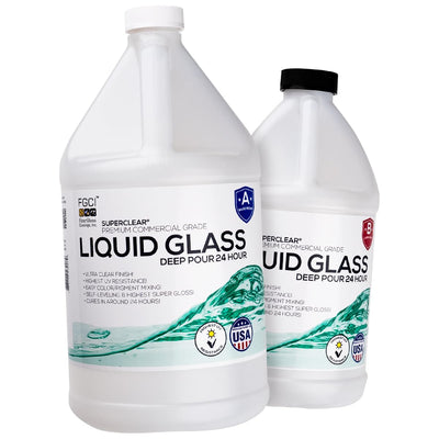 24 Hour Deep Pour Epoxy Resin 1.5 Gallon / 192 oz Kit, Liquid Glass Clear, Fast Cure, Casting Resin, Bubble Free, DIY Thick Pour, Heat Resistant,