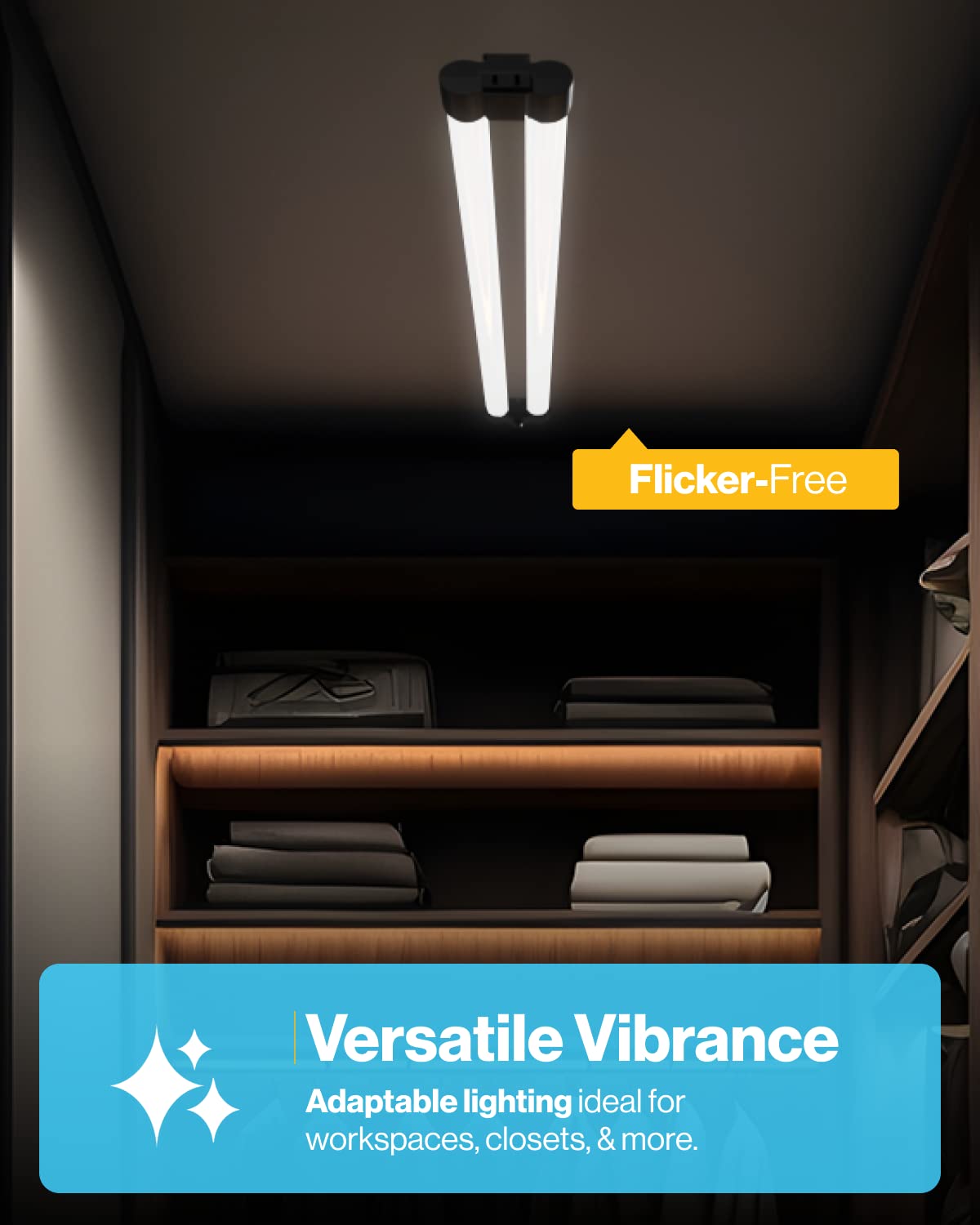 Sunco Lighting 2 Pack LED Workshop Garage Black Shop Light 4FT, Plug in Linkable Utility Light Fixtures, 260W=40W, 5000K Daylight, Frosted Lens, Pull Sunco Lighting