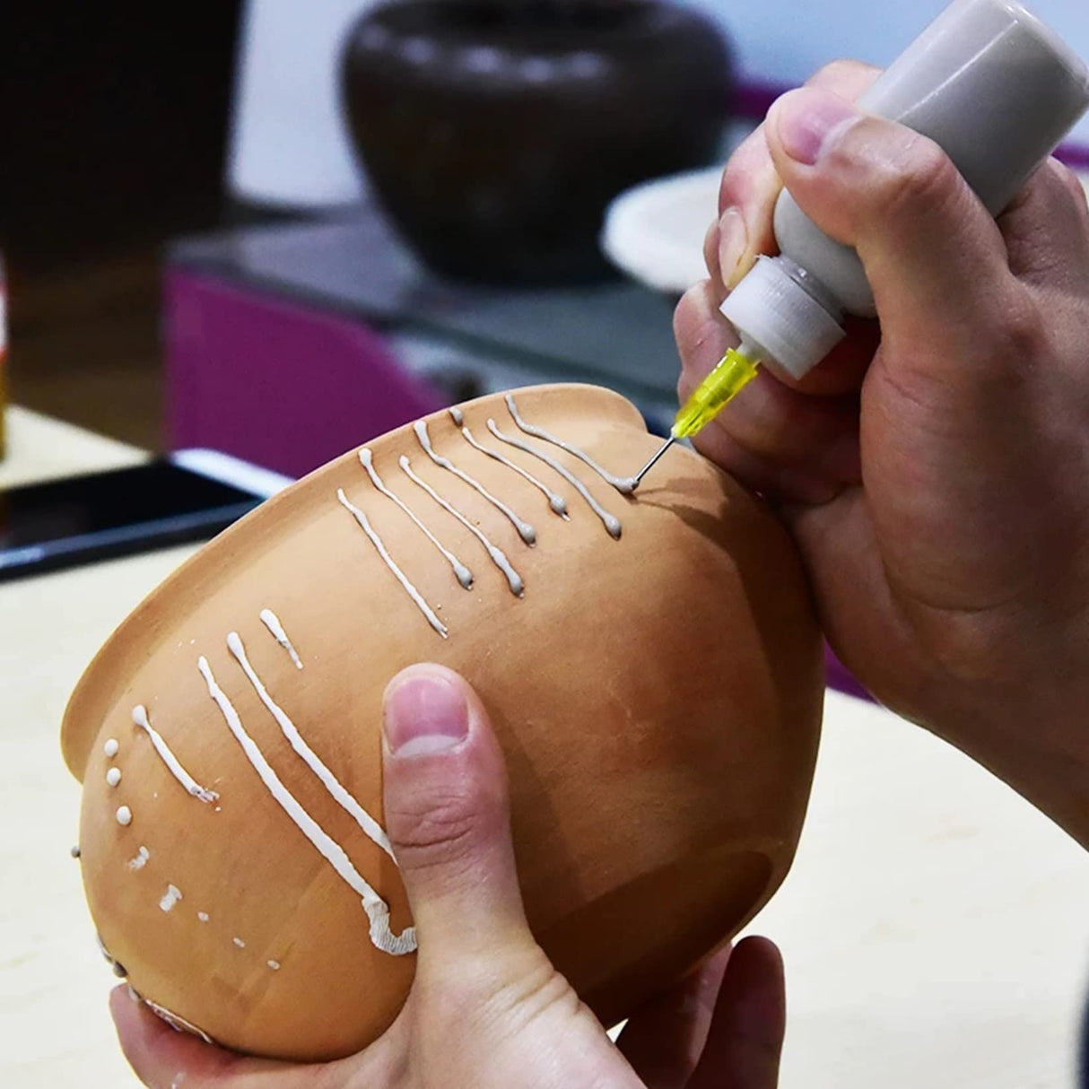 FJNATINH 30cc Needle Glue Squeeze Bottle, Precision Tip Applicator, 5 Pack FJNATINH