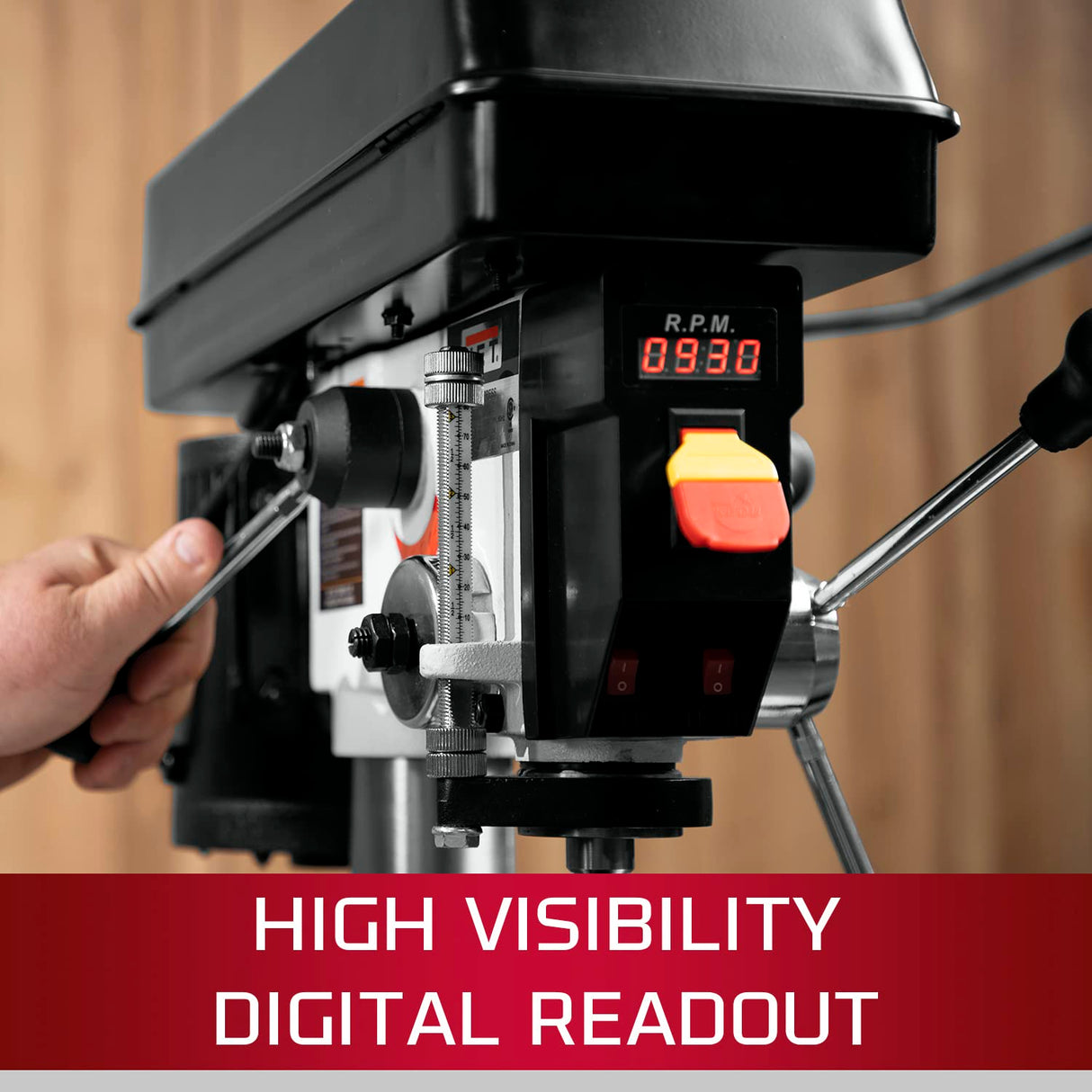 JET 12-Inch Variable-Speed Benchtop Drill Press, 1/2 HP, 1Ph 115V (JWDP-12) Jet