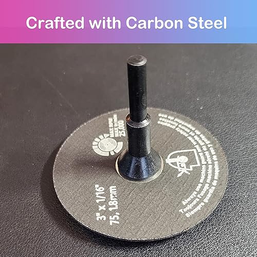 Crossarctic Cut-Off Wheel Mounting Mandrel Holder 3/8" & 1/4" Arbor Hole with 1/4" Shaft Stem for Die Grinder Accessories Drill Rotary Tool(3 Pack) Crossarctic