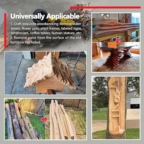 OBA Wood Carving Disc Set 3 PCS 4-1/2" Wood Grinding Wheel Sets with 7/8" Arbor for Angle Grinder Grinding and Polishing OBA