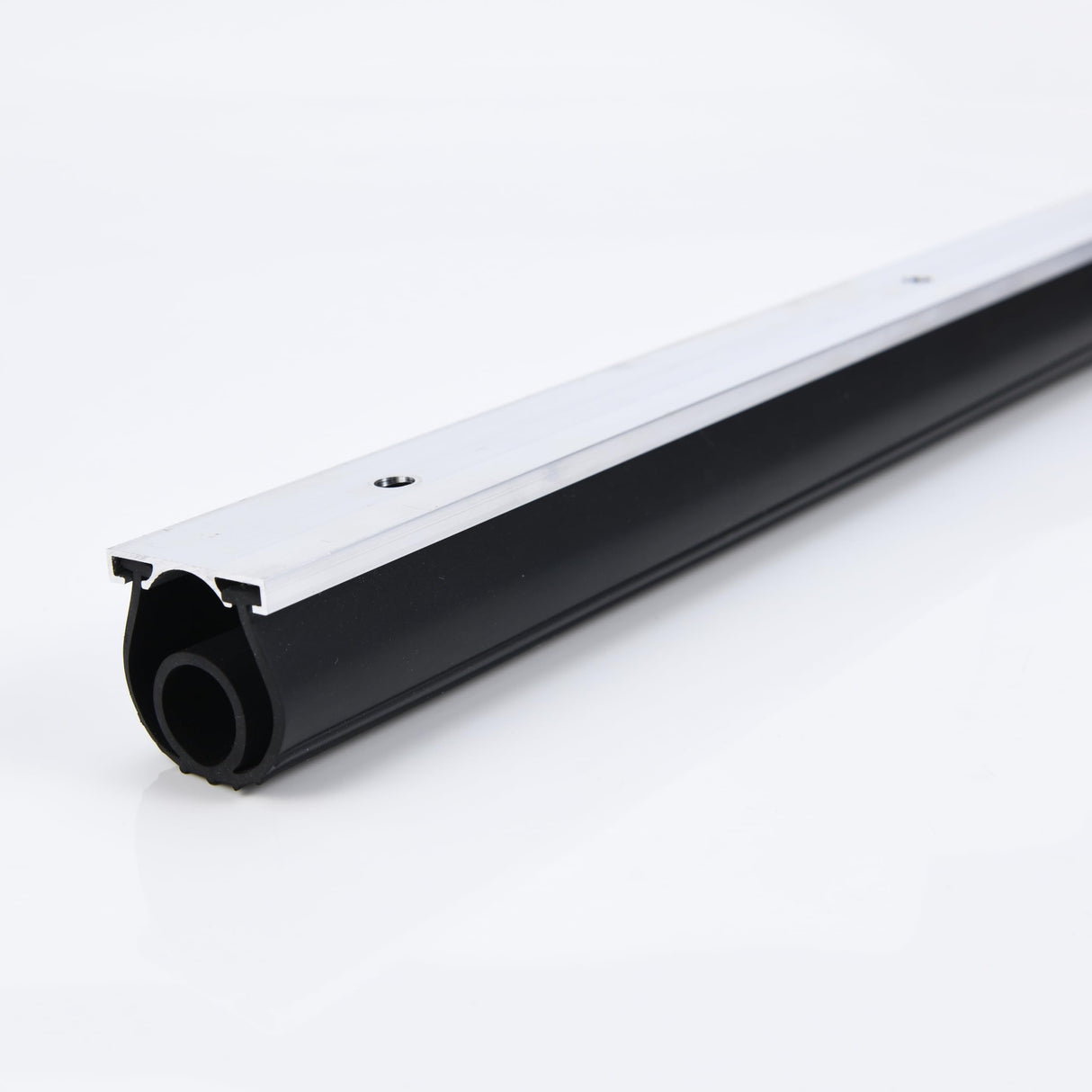 BOWSEN Heavy-Duty U+O Ring Universal Garage Door Bottom Seals Weatherstrip Rubber with Aluminum Track Retainer Kit, Black (16 FT, 1-1/4" Width) BOWSEN