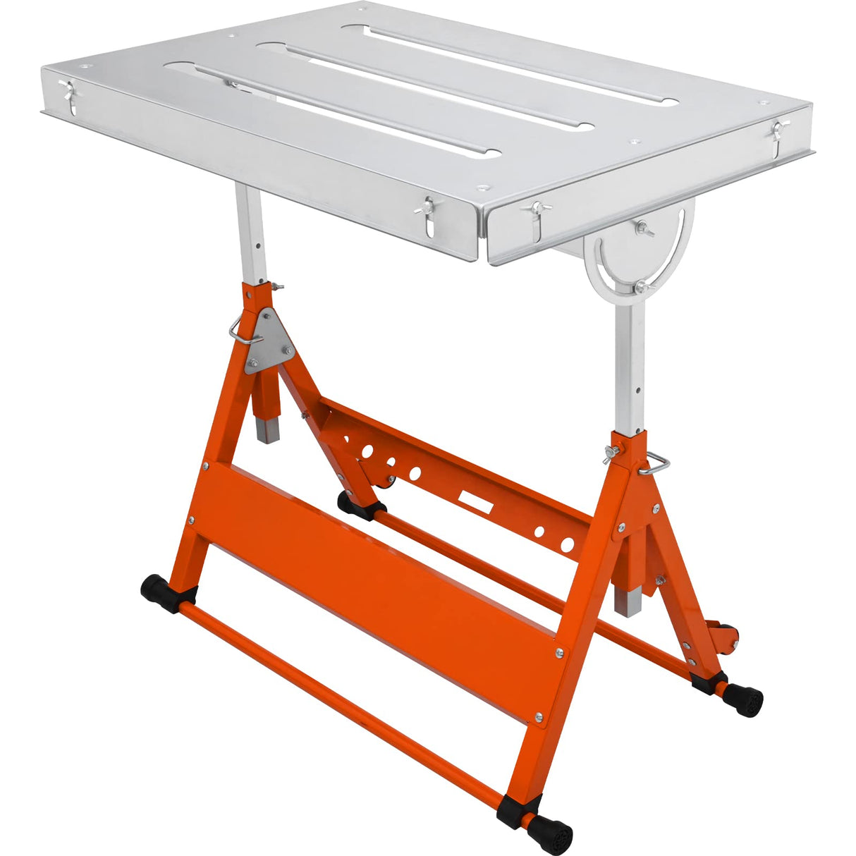 VEVOR Welding Table 30"x20", 400lbs Load Capacity Steel Welding Workbench Table on Wheels, Folding Work Bench with Three 1.1" Slot, 3 Tilt Angles, VEVOR