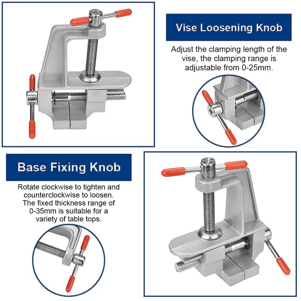 Mini Jeweler Table Clamp Small Hobby Bench Vice Work Bench Vise Bench Clamp Hobby Vise Clamp Small Table Clamp Mini Bench Vice Clamp for Small Work SHANGNIULU
