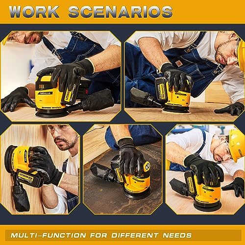 Random Orbit Sander for DEWALT Lithium Battery, 5” electric Sander with Dust Collector for Sanding and Polishing (No Battery) Nichilas