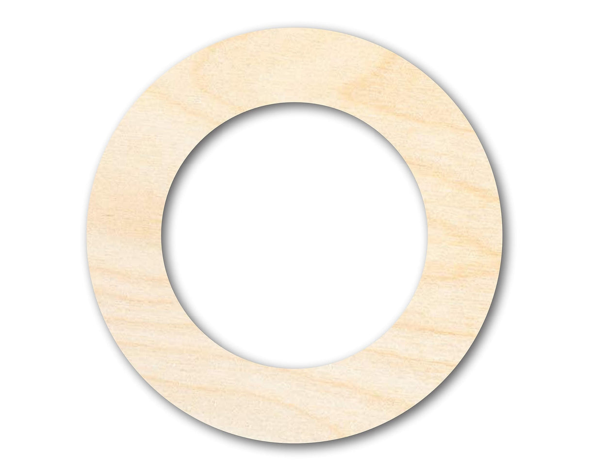 Unfinished Wood Wreath Blank Shape | Craft Cutout | up to 36" DIY 24" / 1/8" 24 Hour Crafts