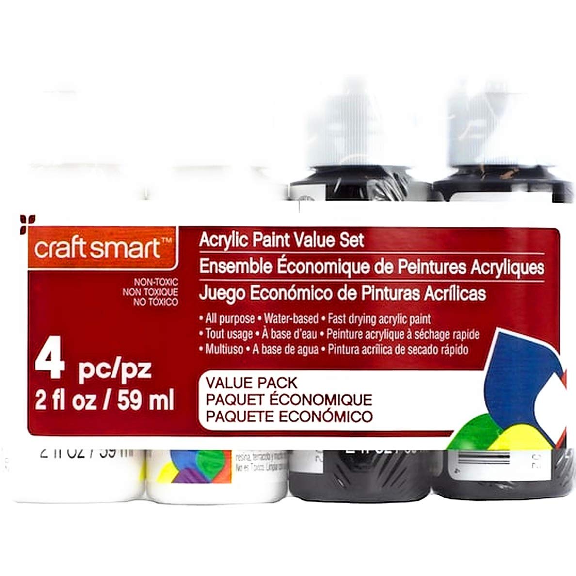 Craft Smart Acrylic Paint Sets- Black & White Acrylic Paint Value Set by Craft Smart. Craftsmart