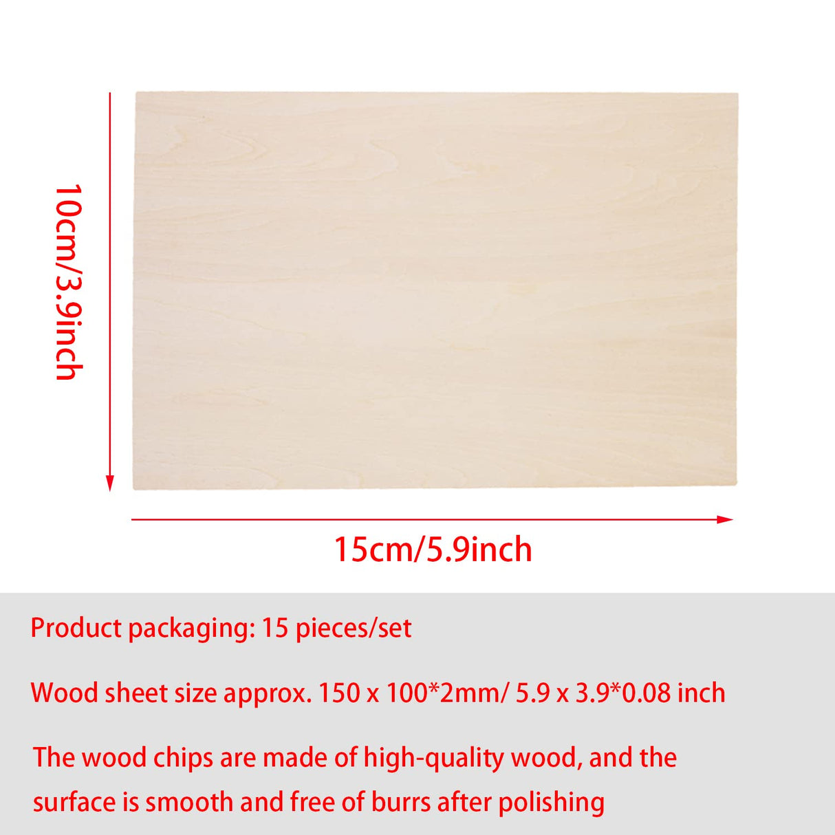 SIWUCHYE Unfinished Wood, 15 Pack Basswood Sheets for Crafts, Craft Wood Board for House Aircraft Ship Boat Arts and Crafts, School Projects, Wooden SIWUCHYE