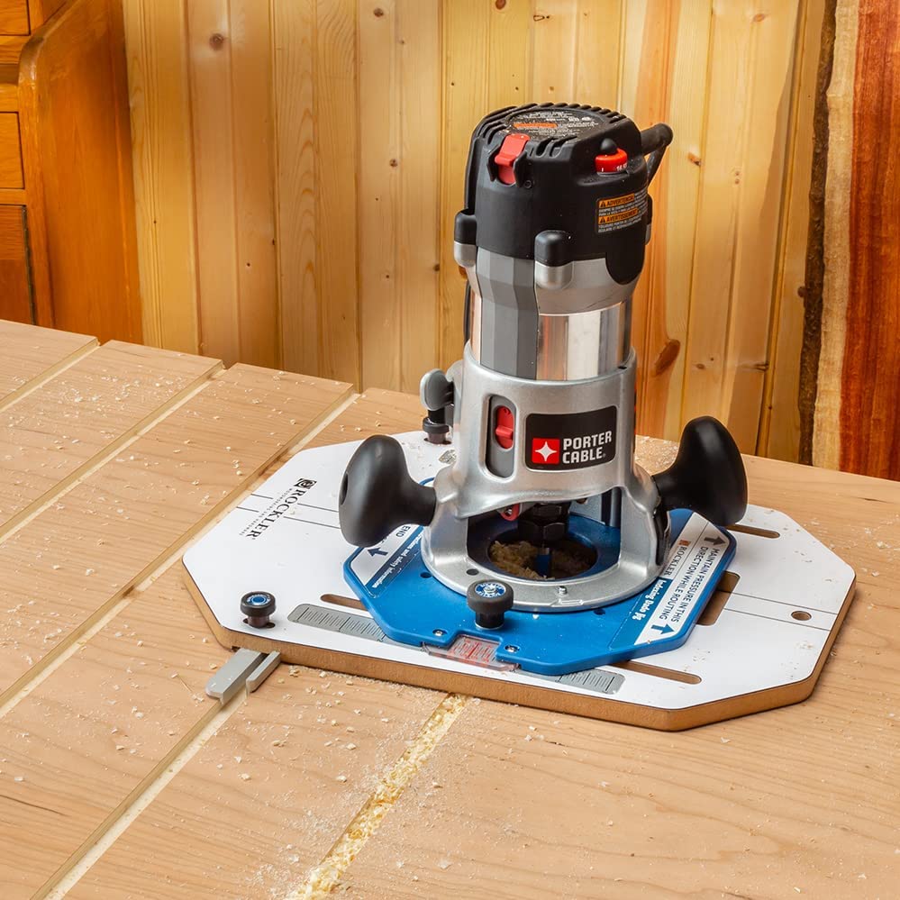 Indexing Dado Jig - Kit w/ ½” Thick MDF Base, Router Mounting Plate w/Clear Indicators & More - Perfect for Shoe Shelves, Dividers, Cubbies, & More ROCKLER