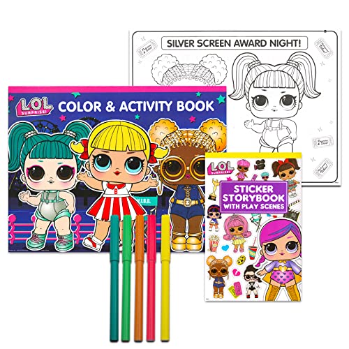 LOL Surprise Lap Desk Activity Set - LOL Arts and Crafts Bundle with Lap Desk, Coloring Book, Stickers, Games, and More | LOL Doll Travel Lapdesk Game Party