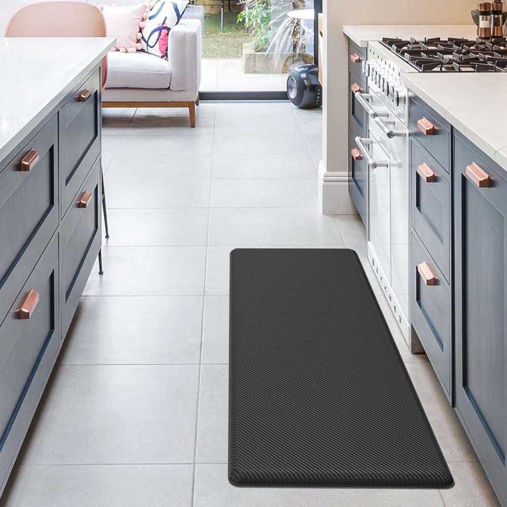DEXI Anti Fatigue Kitchen Mat, 3/4 Inch Thick, Stain Resistant, Padded Cushioned Floor Comfort Mat for Home, Garage and Office Standing Desk, DEXI