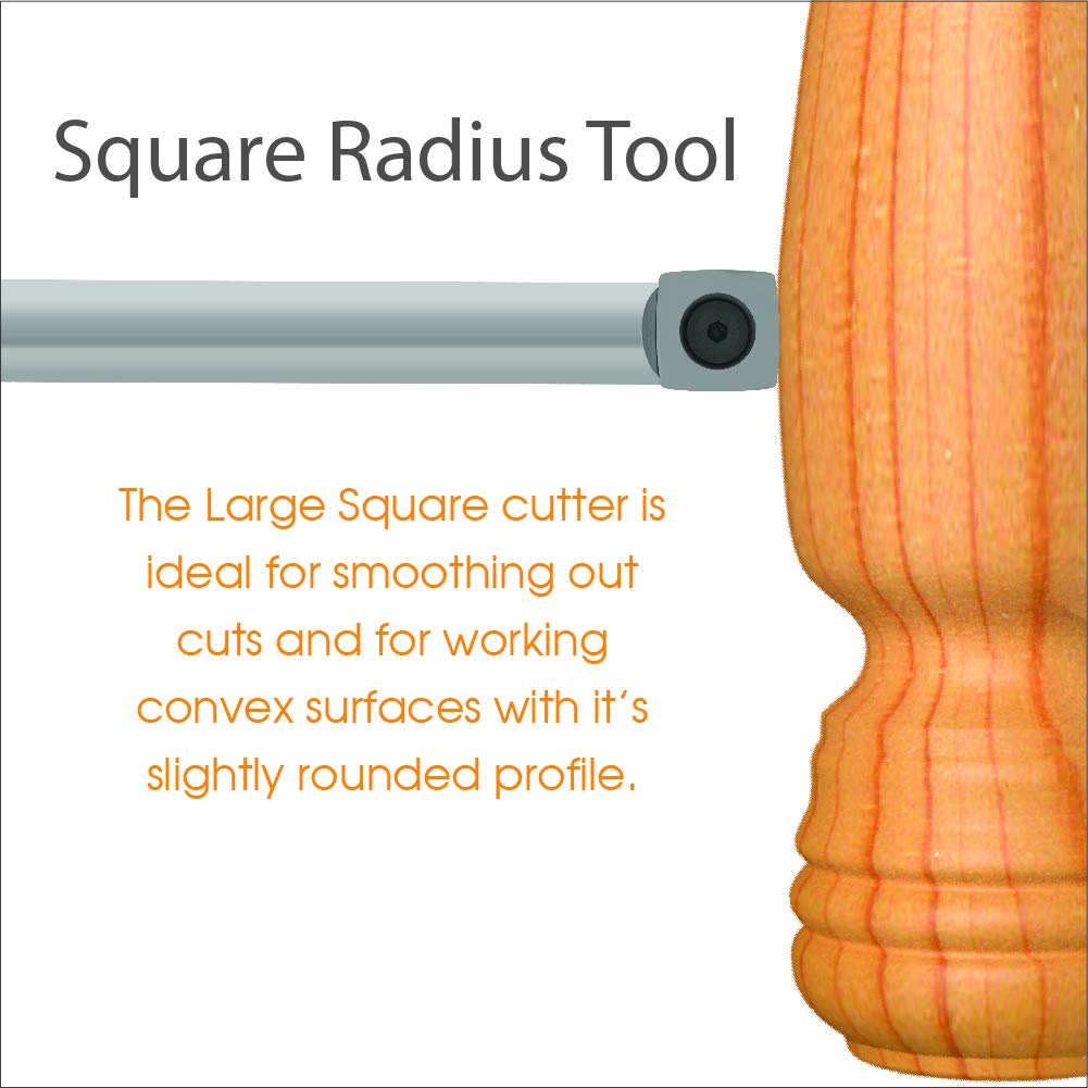 Savannah Carbide Turning Tool Large Size (3 Piece Set - All 3 Turning Tools) Includes Diamond Shape, Round and Square Turning Tools With Comfort Grip Savannah