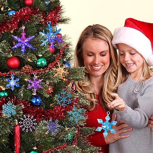 Actvty Snowflake Resin Molds Silicone, 9 Pieces Snowflake Resin Casting Molds, Christmas Ornament Resin Molds DIY Resin Crafts Jewelry Pendant Xmas Actvty