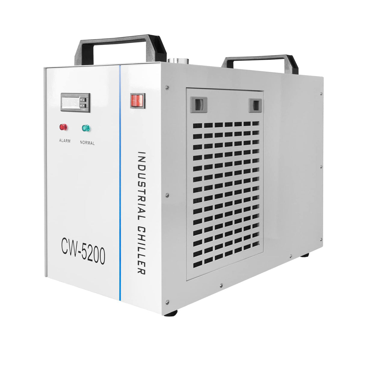 Industrial Chiller, 110V CW-5200 Industrial Water Chiller, 9L Capacity Cooling Water,0.15A-2.3A Current Recirculating Chiller for 50W to130W SDKEHUI
