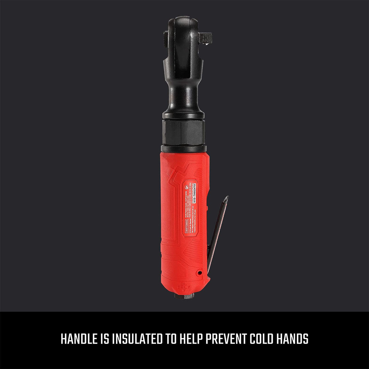 Craftsman CMXPTSG1007NB 3/8-inch Air Ratchet Wrench, Red Craftsman