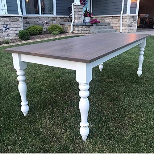 CAROLINA LEG CO. Chunky Farmhouse Table Legs - Unfinished - DIY Furniture - Turned Legs - Set of 4 - Dimensions: 3.5" x 29" CAROLINA LEG CO.