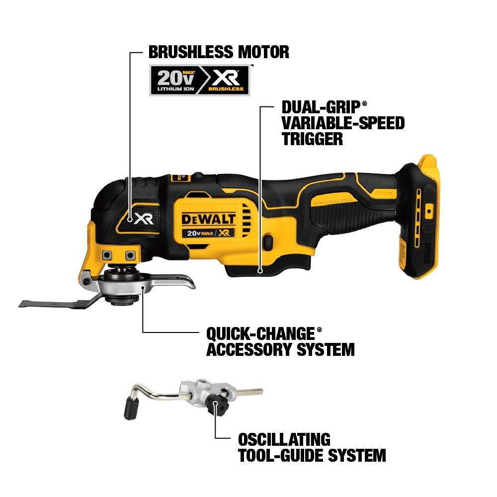 DEWALT 20V MAX Power Tool Combo Kit, 6-Tool Cordless Power Tool Set with 2 Batteries and Charger (DCK694P2), Yellow DEWALT