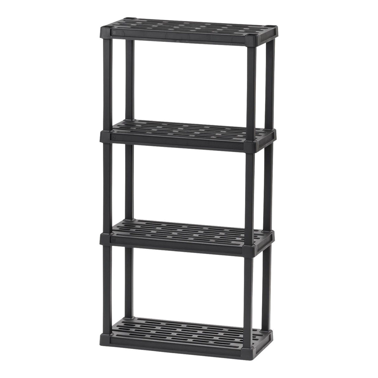 IRIS USA 4-Tier Shelving Unit, 48" Fixed Height, Medium Storage Organizer for Home, Garage, Basement, Shed and Laundry Room, 24"W x 12"D x 48"H, Made IRIS