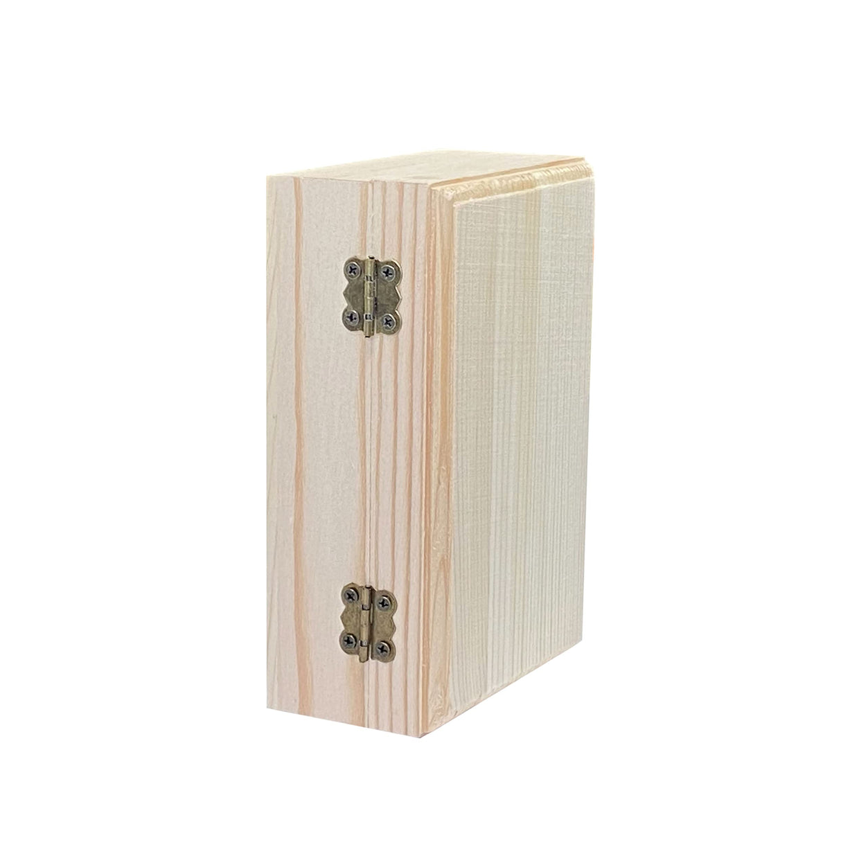 Cregugua 6-Pack Wooden Box Unfinished Rectangle Pine Wood Box for Crafts,Magnetic Hinged Lid (5.5 x 3.5 x 1.9 in) Cregugua