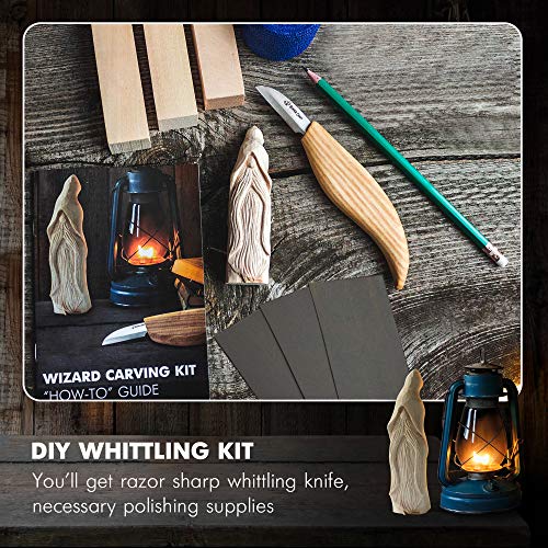BeaverCraft Whittling Kit for Beginners, Wood Carving Kit for Beginners - Wood Carving Tools Woodworking Kit for Adults and Teens - Whittling Knife BeaverCraft